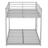 Kumasinova Modern Full-Over-Full Bunk Bed, Low Bunk Metal Bed Frame with Built-In Ladder, Full-Length Guardrails for Small Bedrooms/Family Spaces - 4 of 4
