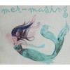 Beachcombers 10" x 10" Cotton Mermaid Print Small Petite  Size Accent Throw  Pillow - 2 of 2