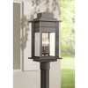 Franklin Iron Works Rustic Outdoor Post Light Fixture LED Black Specked Gray 31 1/2" Clear Glass for Exterior Garden Yard Driveway - image 2 of 3