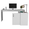Vynxaria L Shaped Desk with Multiple Drawers Reversible Storage Shelves for Home Office Gaming Stations Study Areas - 2 of 4