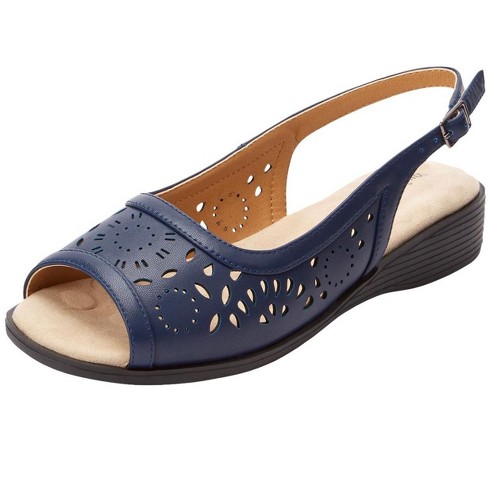 Comfortview Women's (wide Widths Available) The Mary Sling - 12 W, Navy ...