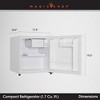 Magic Chef MCR170WE Compact Refrigerator with a Freezer, Small Refrigerator for Compact Spaces, 1.7 Cubic Feet, White - 2 of 4