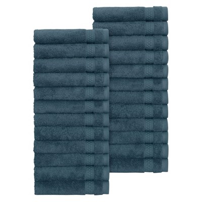 Linum Home Textiles 100% AEGEAN Long Staple Turkish Cotton STARLIGHT Terry Washcloths (Set of 24)