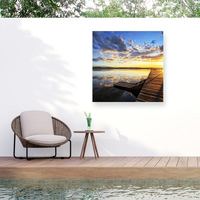 Trademark Fine Art - Beata Czyzowska Young Cloud Reflections Matted Framed Art