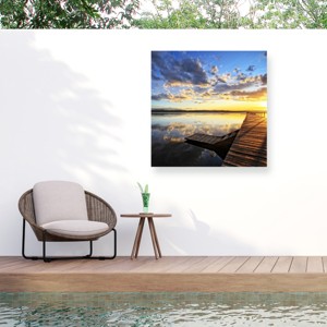 Trademark Fine Art - Beata Czyzowska Young Cloud Reflections Matted Framed Art - 1 of 4