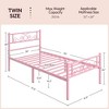 Yaheetech Metal-Framed Platform Bed with Headboard and Footboard - 3 of 4