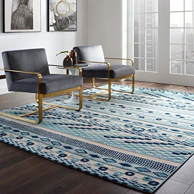 Modway Reflect Cadhla Vintage Abstract Geometric Lattice 8x10 Indoor and Outdoor Area Rug