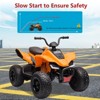Ride on Car 24V Battery Powered, 4-Wheeler Quad Car Toy ATV for 3-8yrs, Electric Off-Road Car with 2 Speeds, LED Lights - 3 of 4