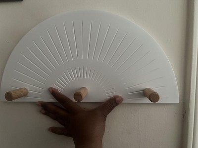 Wall Hook Shelf With Beading - White - Cloud Island™ : Target