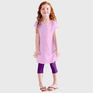 City Threads Soft Knit Jersey Girls Cap Sleeve Dress - USA-Made - 1 of 4