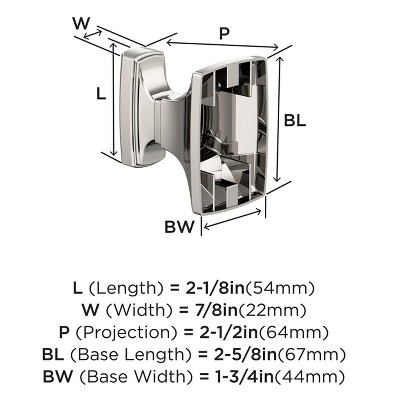 Polished Nickel Single Prong Wall Hook