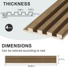 Gulches 4-Pack Solid Wood Acoustic Wall Panels (94.5" x 5.7") - Elegant Slat Panels for Interior Decor (Walnut Finish) - 3 of 4