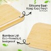 4-Pack Glass Food Storage Containers with Bamboo Lids, Microwave & Oven Safe - 4 of 4
