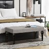 Sapphtopaz Modern Bench Upholstered Ottoman with Button-Tufted Stitch Entryway Bench for Living Room, Bedroom - 3 of 4