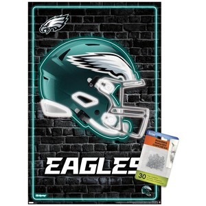 Trends International NFL Philadelphia Eagles - Neon Helmet 23 Unframed Wall Poster Prints - 1 of 4