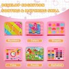 MOVSSOU Busy Board 8 in 1 Busy Book Montessori Toys for Toddler Sensory Toys Developing Sensory Board Travel Toys - 2 of 4