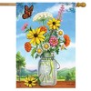 Sunshine Bouquet Spring House Flag Floral Mason Jar 28" x 40" Briarwood Lane - 2 of 4