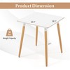 Resenkos Kitchen Table, Dining Table,Square Dining Table with Adjustable Foot Pads for Dining Room Kitchen-White - 3 of 4