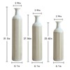 Aukfa Modern 3-Piece White Metal Floor Vase Set – Large Glazed Decorative Vases for Living Room, Hallway, or Entryway Home Décor - 3 of 4