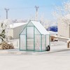 Polycarbonate Greenhouse for Outdoors, Large Walk-InGreenhouse with Quick Setup Structure and Roof Vent, Greenhouse with Ventilation - 2 of 4