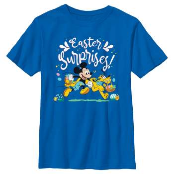 Boy's Mickey & Friends Easter Surprises Mousey and Pluto T-Shirt