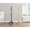 TOBILI  Finish Coat Rack Solid Wood, 11 Hooks Coat Hanger Stand Entryway Home Furniture 1pc - 4 of 4