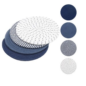 Itopfox 4-Piece Cotton Trivets Set for Hot Dishes, Heat-Resistant Pot Holders for Kitchen, Countertops and Dining Table Protection - 1 of 4