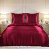 PiccoCasa 3 Pcs Soft Smooth Silky Breathable Duvet Cover Set 1 Quilt Cover, 2 Pillowcase - 3 of 4
