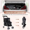 BestMassage 4 Wheel Dog Stroller Folding Pet Stroller Double-Decker Travel Carrier Strolling Cart for Small Medium Dogs Cats Puppy - 4 of 4