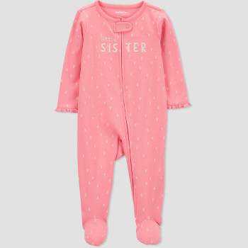 Carter's Just One You® Baby Girls' Little Sister Footed Pajama - Rose Pink