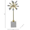 Decorative Starburst Statue with Blue Stone Accent and Marble Base, Elegant Tabletop Sculpture for Living Room, Entryway, Centerpiece, or Office Decor - 3 of 4