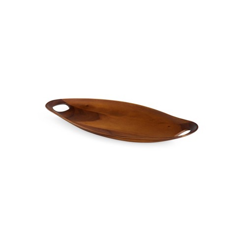 Nambe Portables Acacia Wood Tray With Handles, Home Décor