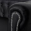 vidaXL Chesterfield 2-Seater Artificial Leather Black - 3 of 4