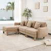 VASIP Boucle Fabric 3-Seater Sofa, Shell-Shaped Armrests & Self-Wrapped Cylindrical Legs, for Living Room & Apartment,Beige - 3 of 4