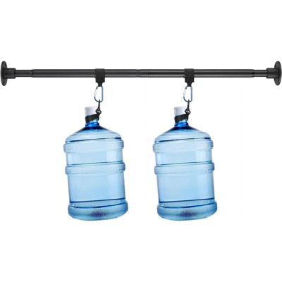 Shower Rod - 29 to 49 Inch Adjustable Industrial Shower Curtain Rod Wall Mount, Matte Black