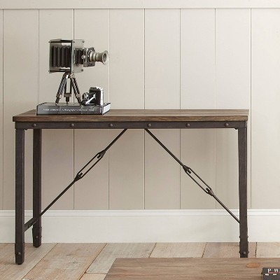 Jersey 48" Brown Wood and Metal Industrial Console Table