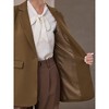 INSPIRE CHIC Women's One Button Notched Lapel Long Sleeve Full Lined Flap Pocket Semi Formal Suit Jacket Blazer - 4 of 4