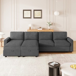 YOOCOZZ Convertible Sectional Sofa U-shaped Sofa with Two Storage and Four USB Ports - 1 of 4