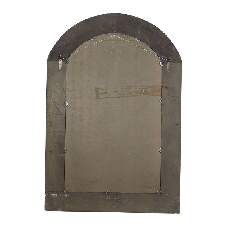 Rustic Wood Window Pane Inspired Wall Mirror with Arched Top Brown - Olivia &#38; May, 5 of 22