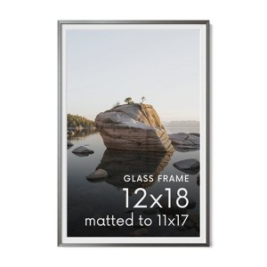 Haus and Hues Brushed Metal Frame with Real Glass, Gray/Bronze - 1 of 3