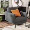 Costway Modern Upholstered Accent Chair Single Sofa Armchair Living Room Funiture White\Grey - 2 of 4