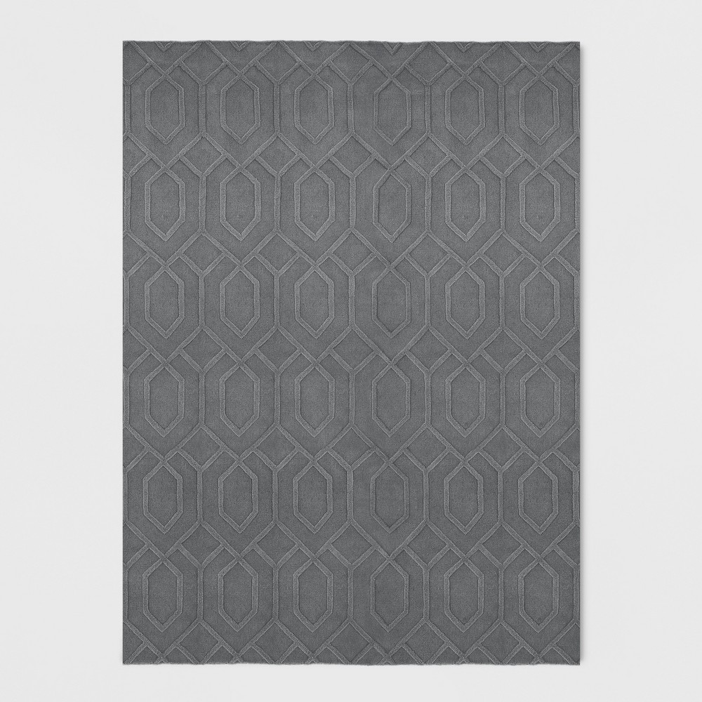 9'X12' Wool Carved Tufted Area Rug Gray - Project 62 was $599.99 now $299.99 (50.0% off)