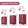 YONWAY 3 Piece Luggage Set, 100% PC Hardside Lightweight Expandable Travel Laggage, with TSA Lock & Spinner Wheels - 3 of 4
