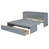 TIRAMISUBEST Full/Queen Size Murphy Bed Wall Bed with USB Port and a Large Storage Drawer, Wooden Murphy Cabinet Bed, Space Saving Design - 4 of 4