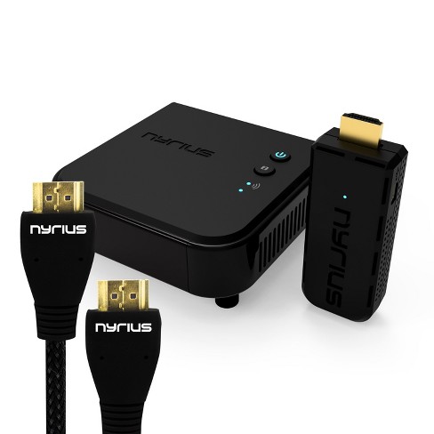 Nyrius Aries Pro Wireless Hdmi Transmitter & Receiver To Stream Hd 1080p 3d  Video & Bonus Hdmi Cable - Black : Target