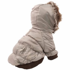 Racxily Classic Metallic Fashion Pet Dog Coat Jacket Parka w/ 3M Insulation and Removable Hood, - 1 of 4