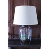 Storied Home Fillable Glass Table Lamp with Linen Shade, Clear and White - 4 of 4