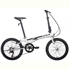ZiZZO Ferro 7-Speed Steel 20" Folding Bike - White - 1 of 3