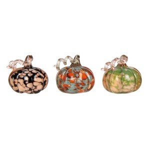 Glass Mini Autumn Speckle Pumpkin Set of 3 - 1 of 4