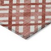 Red And Ivory Geometric Washable Indoor Outdoor Area Rug - 4 of 4